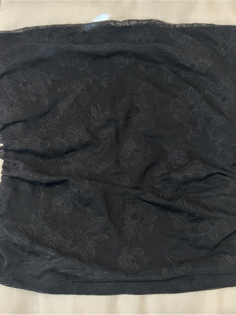 Garage Black Lace Strapless Tube Top